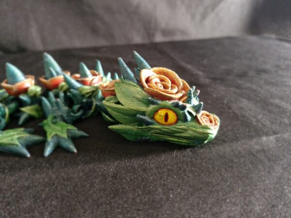 Articulated Fidget Dragon: Rose, large