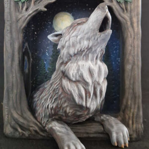 Howling Wolf Book Nook With Starry Sky